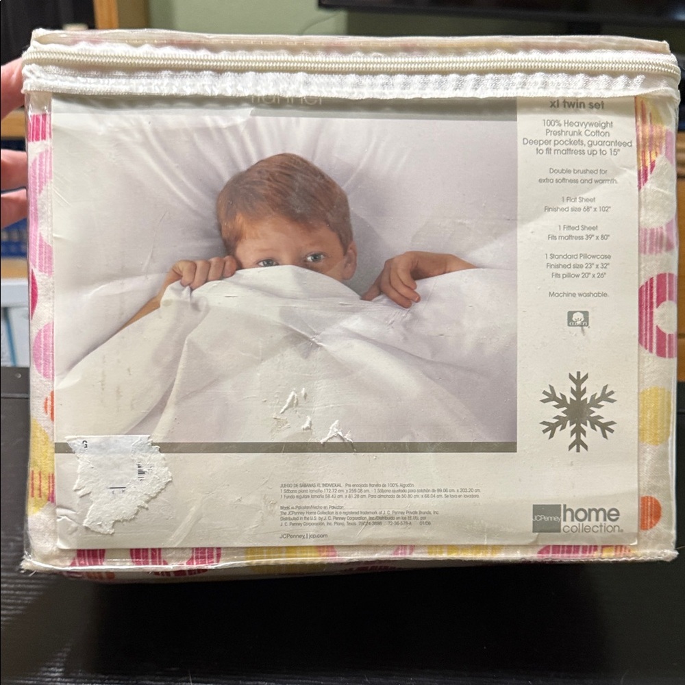 JCPenney Home Collection Multicolor Twin XL Flannel Sheet Set